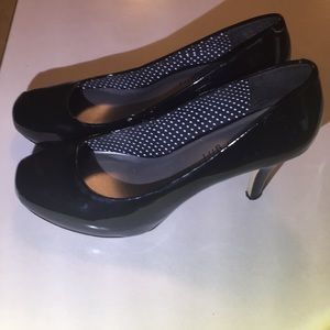 Black patent leather shoes